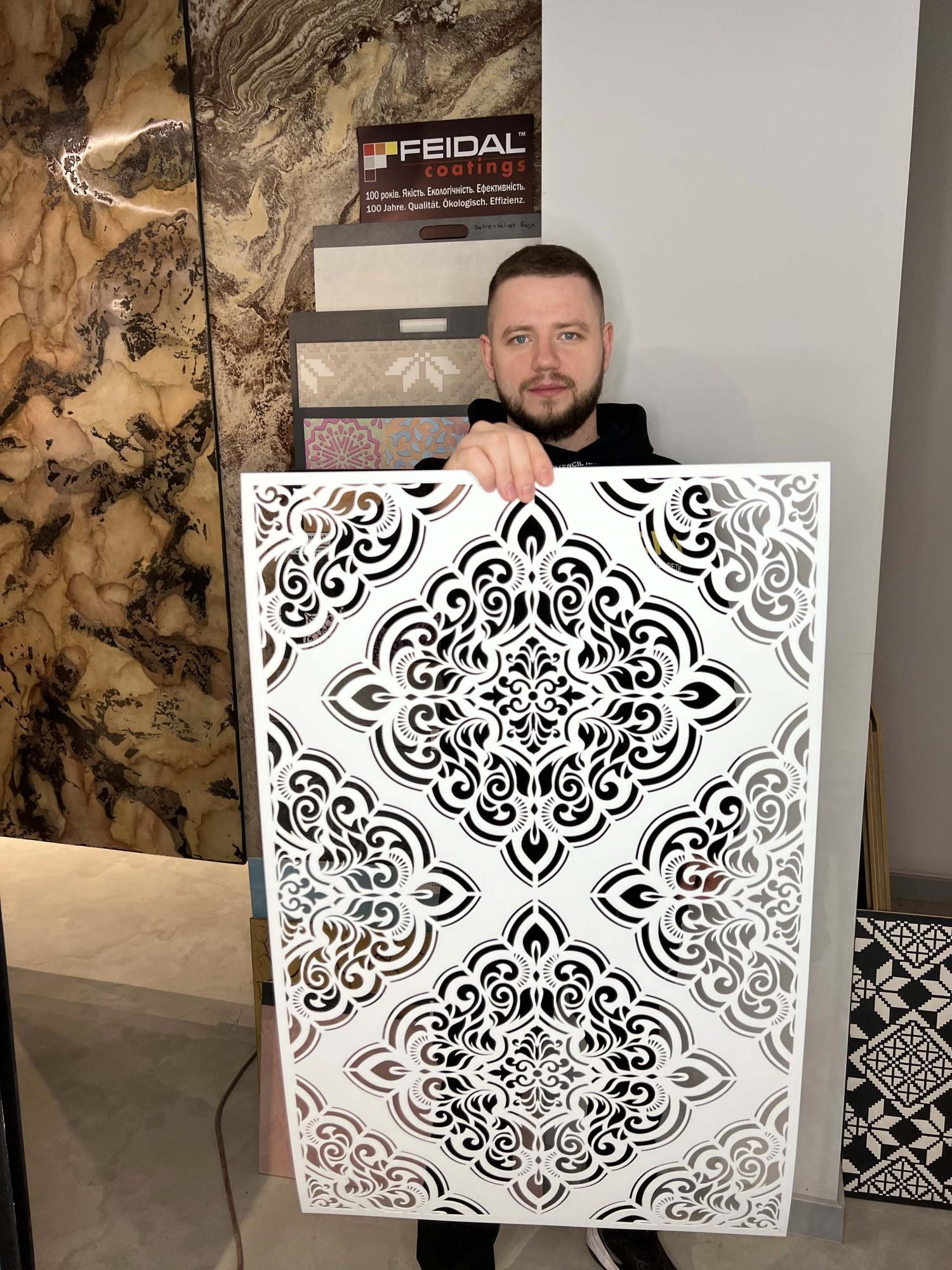 Трафарет многоразовый DFA Дамаск 35 для штукатурки и краски (D00035) - фото 2