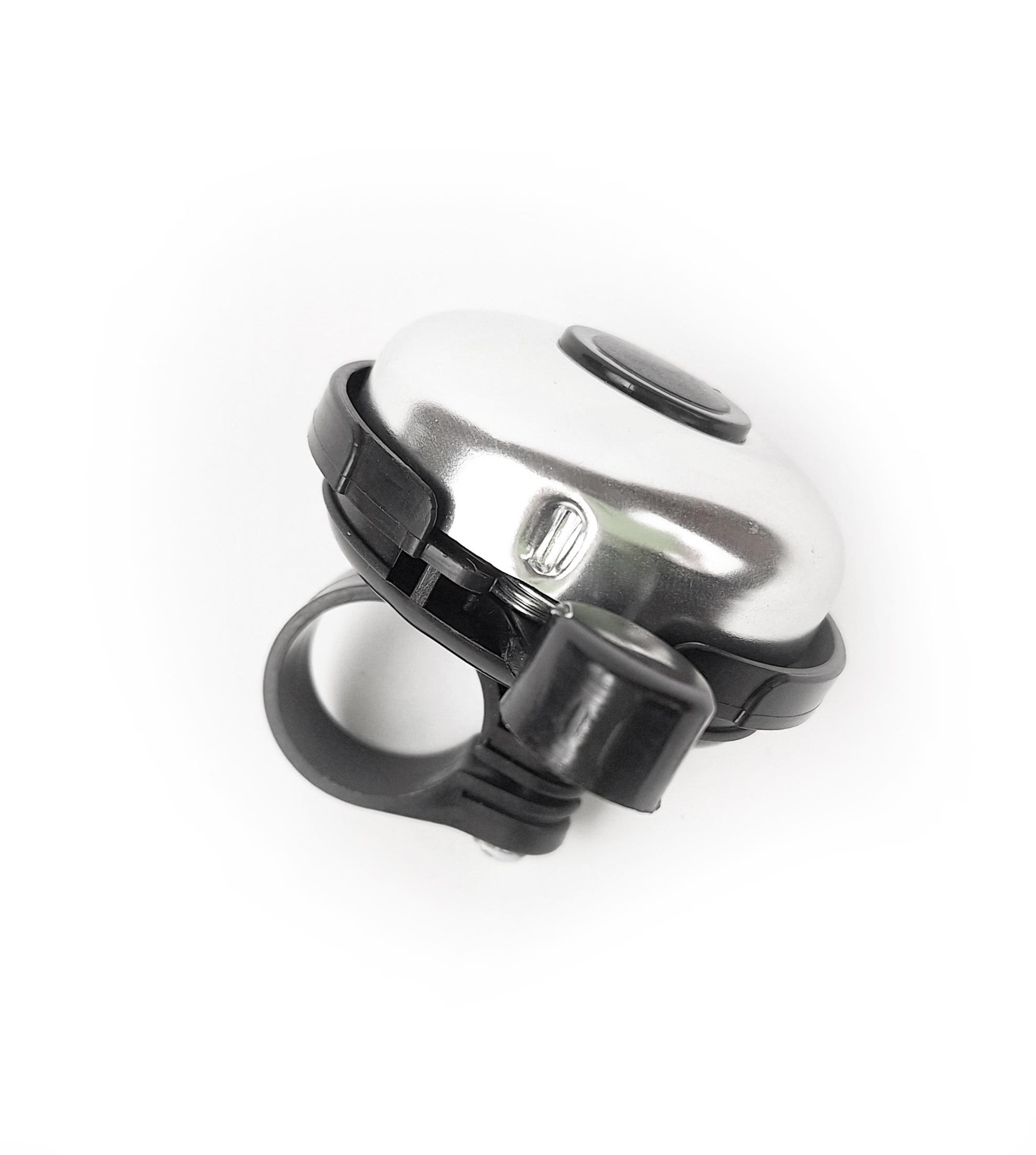 Дзвінок велосипедний алюмінієвий класичний Сріблясто-Чорний (G0000145) - фото 2 Дзвінок велосипедний алюмінієвий класичний Сріблясто-Чорний (G0000145) - фото 2