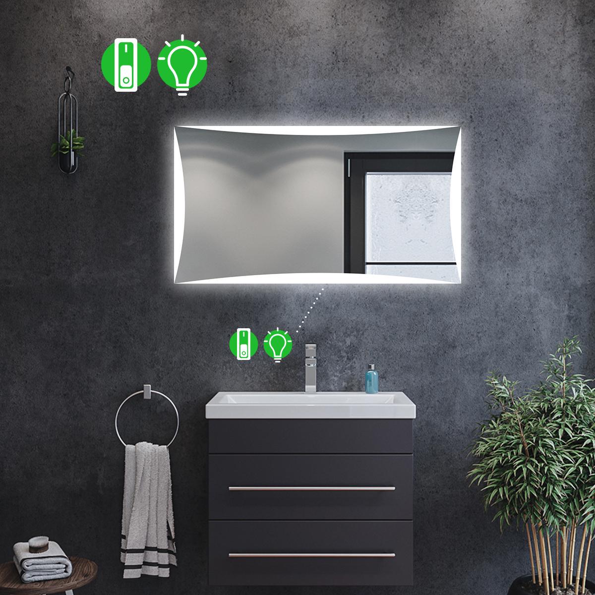 Зеркало с LED подсветкой Amado с механическим включателем 70x60 см (Amadog01) - фото 2 Зеркало с LED подсветкой Amado с механическим включателем 70x60 см (Amadog01) - фото 2