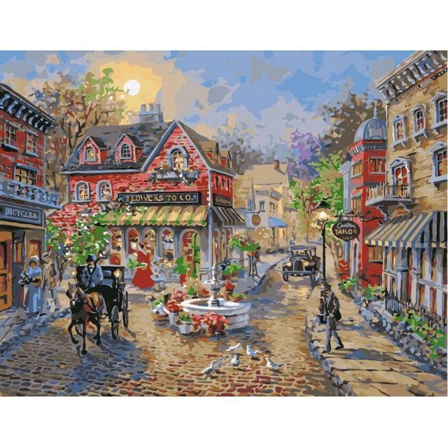 Картина по номерам Идейка Старинный городок 40x50 см (skl-КНО3526)