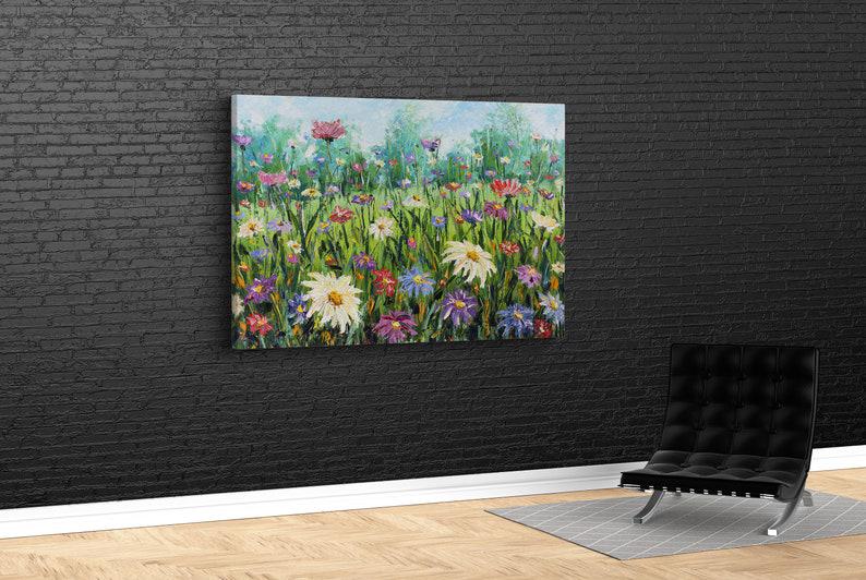 Картина для интерьера Живописные природа на лугу 51x34 см (686)