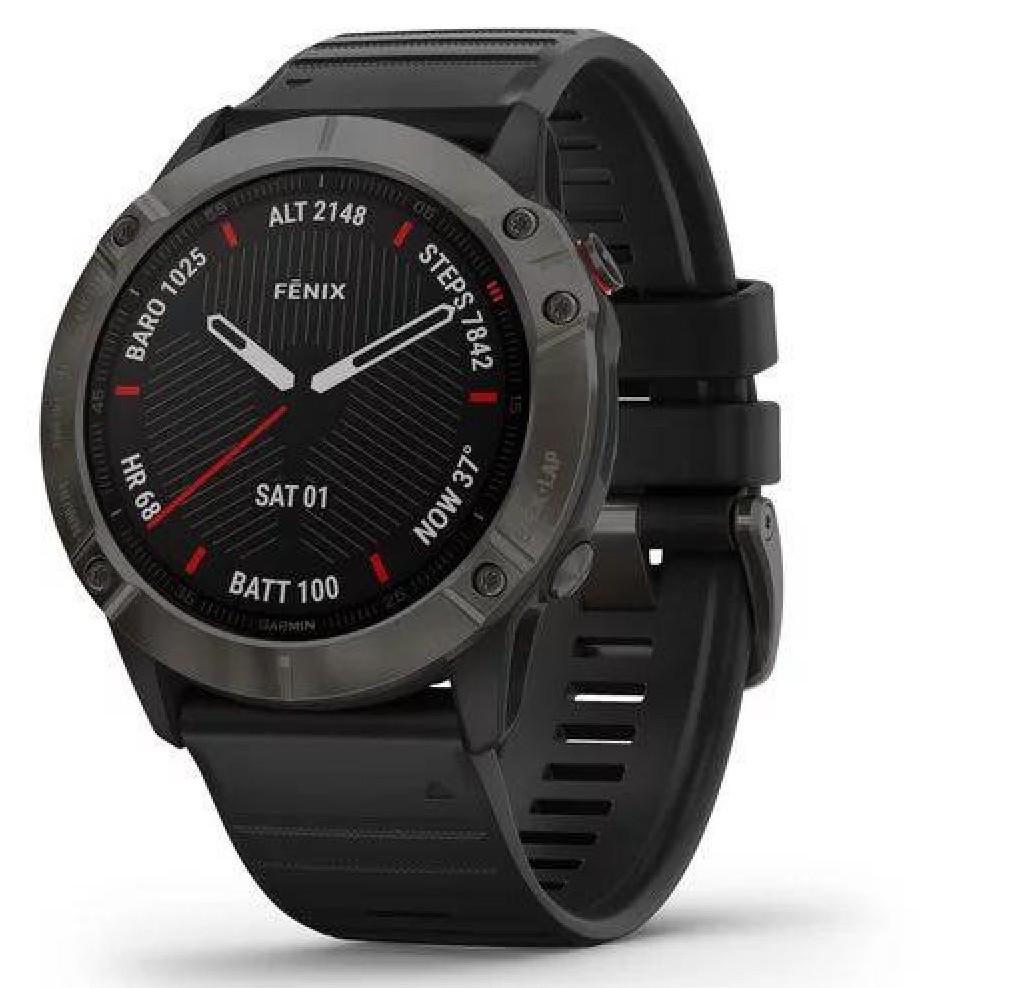 Смарт-годинник Garmin Fenix 6X Pro Sapphire Carbon Grey DLC with Black Band (010-02157-11/10) Смарт-годинник Garmin Fenix 6X Pro Sapphire Carbon Grey DLC with Black Band (010-02157-11/10)