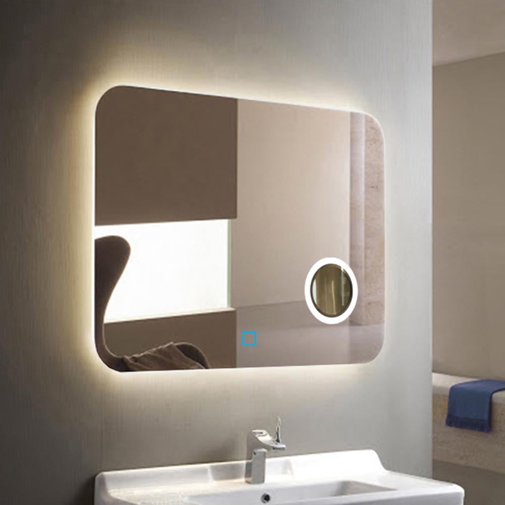 Зеркало для ванной с подсветкой LED Mirror Мадрид с подогревом/линзой и сенсором 80х120 см