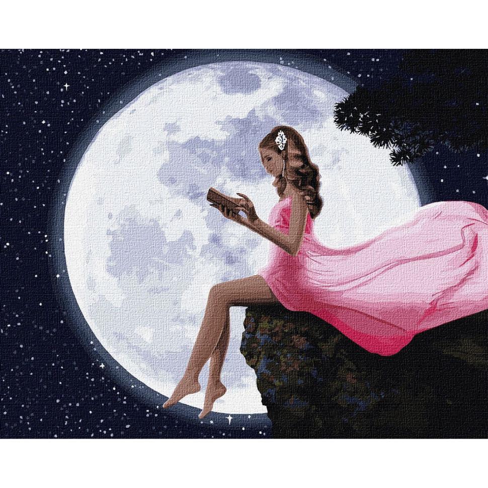 Картина по номерам Идейка Чтение под луной 40x50 см (KHO4787)