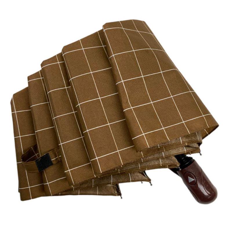 Зонт складной Checkers полуавтомат 8 спиц d 98 см Brown (30282) - фото 2 Зонт складной Checkers полуавтомат 8 спиц d 98 см Brown (30282) - фото 2