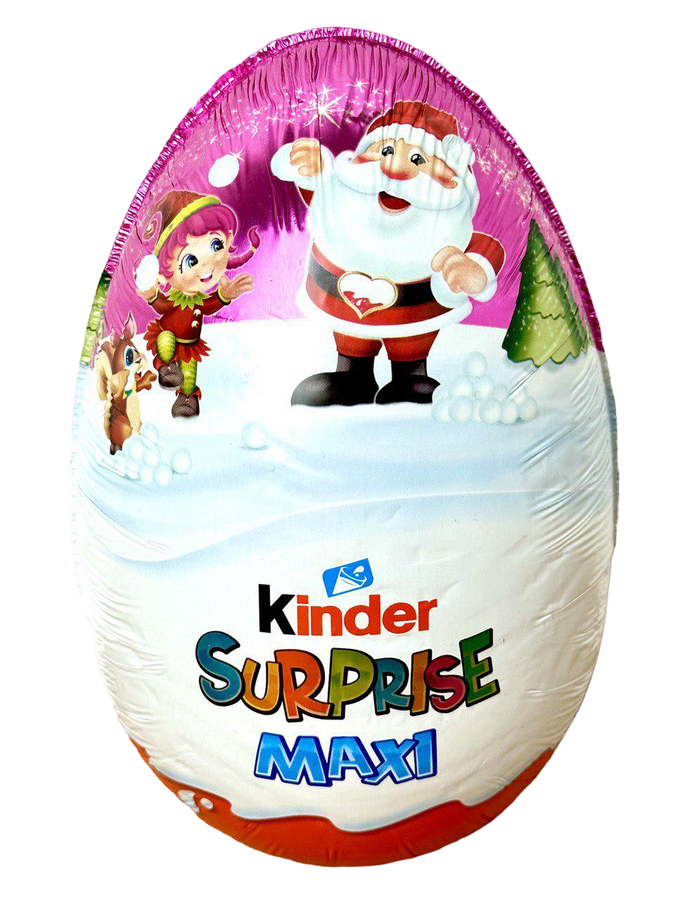 Яйце шоколадне Kinder Uberraschung Riesen Ei New Year Maxi 220 g Рожевий (13449820)