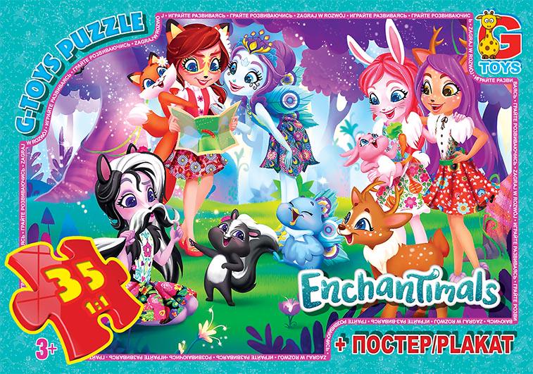 Пазлы G Toys Enchantimals Сказочный Эвервайлд EA200 с постером 35 элементов (113560) Пазлы G Toys Enchantimals Сказочный Эвервайлд EA200 с постером 35 элементов (113560)