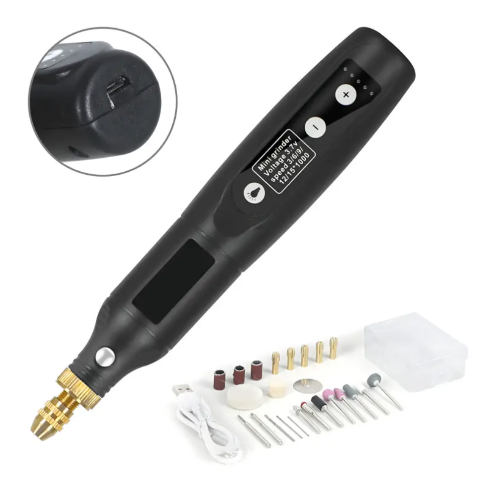 Міні-гравер бездротовий JANGKLIFE MA441 та 210 насадок - фото 3 Міні-гравер бездротовий JANGKLIFE MA441 та 210 насадок - фото 3