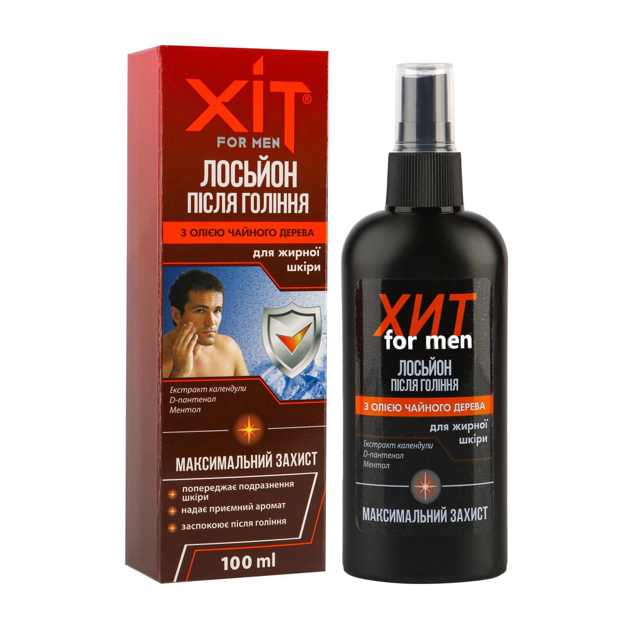 Лосьон после бритья Аромат ХИТ for men с маслом чайного дерева 100 мл