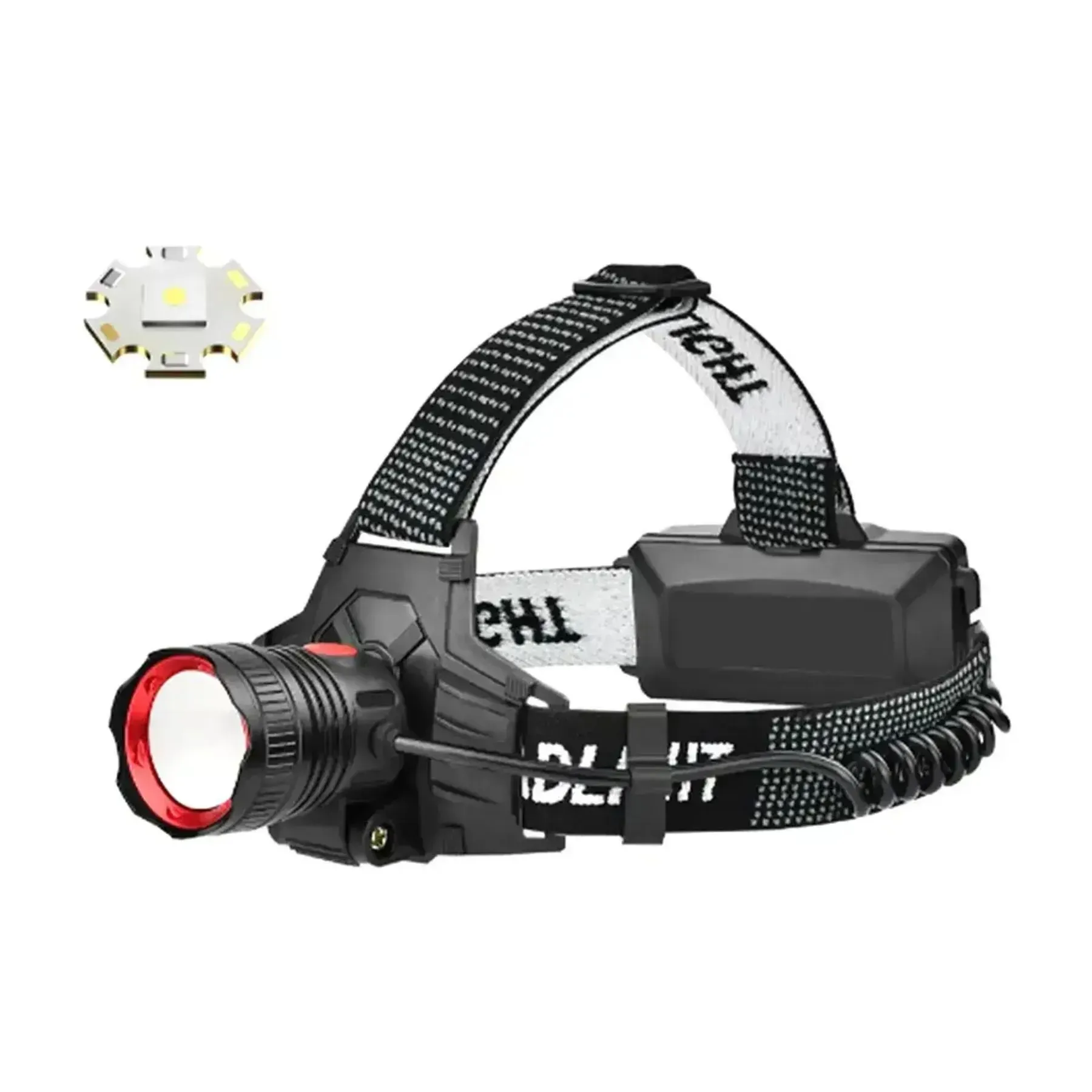 Ліхтар налобний Bailong SY-8101-TG Cree XML-T6 1200lm з Zoom/USB Type-C/IPX4 2х18650 (ML-05056)