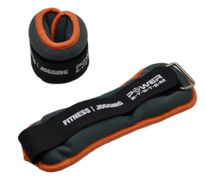 Утяжелители-манжеты для ног и рук Power System PS-4046 Ankle Weights 2 шт. 1 кг (PS-4046_Grey)