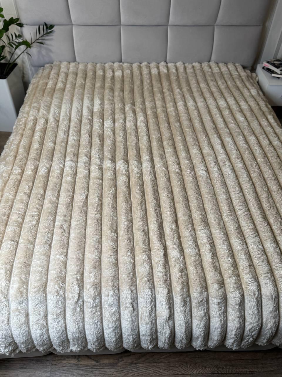 Плед плюш шарпей 200x230 см Бежевий (П4К-Am-sharp-004) - фото 1