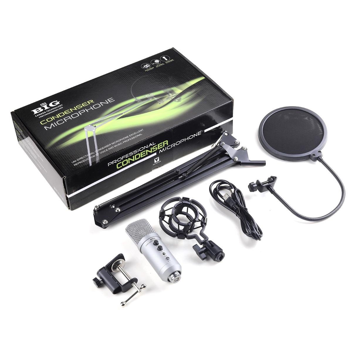 Набор аксесуаров для стриму та онлайн видео USB CONDENSER Silver (2494816007)