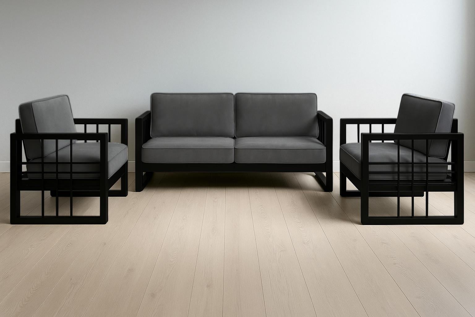 Комплект садовой мебели мягкой ТОБІ ШО Вердон/S12 велюр 750х1300х700 мм Темно-серый/32 (28265680)