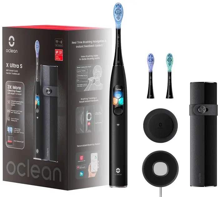 Електрична зубна щітка Oclean X Ultra Set OLED Black - фото 1