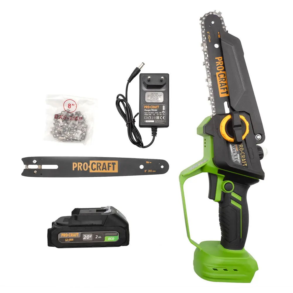 Пила безщіткова акумуляторна ProCraft PKA46 з 1 акумулятором та зарядним пристроєм - фото 9 Пила безщіткова акумуляторна ProCraft PKA46 з 1 акумулятором та зарядним пристроєм - фото 9