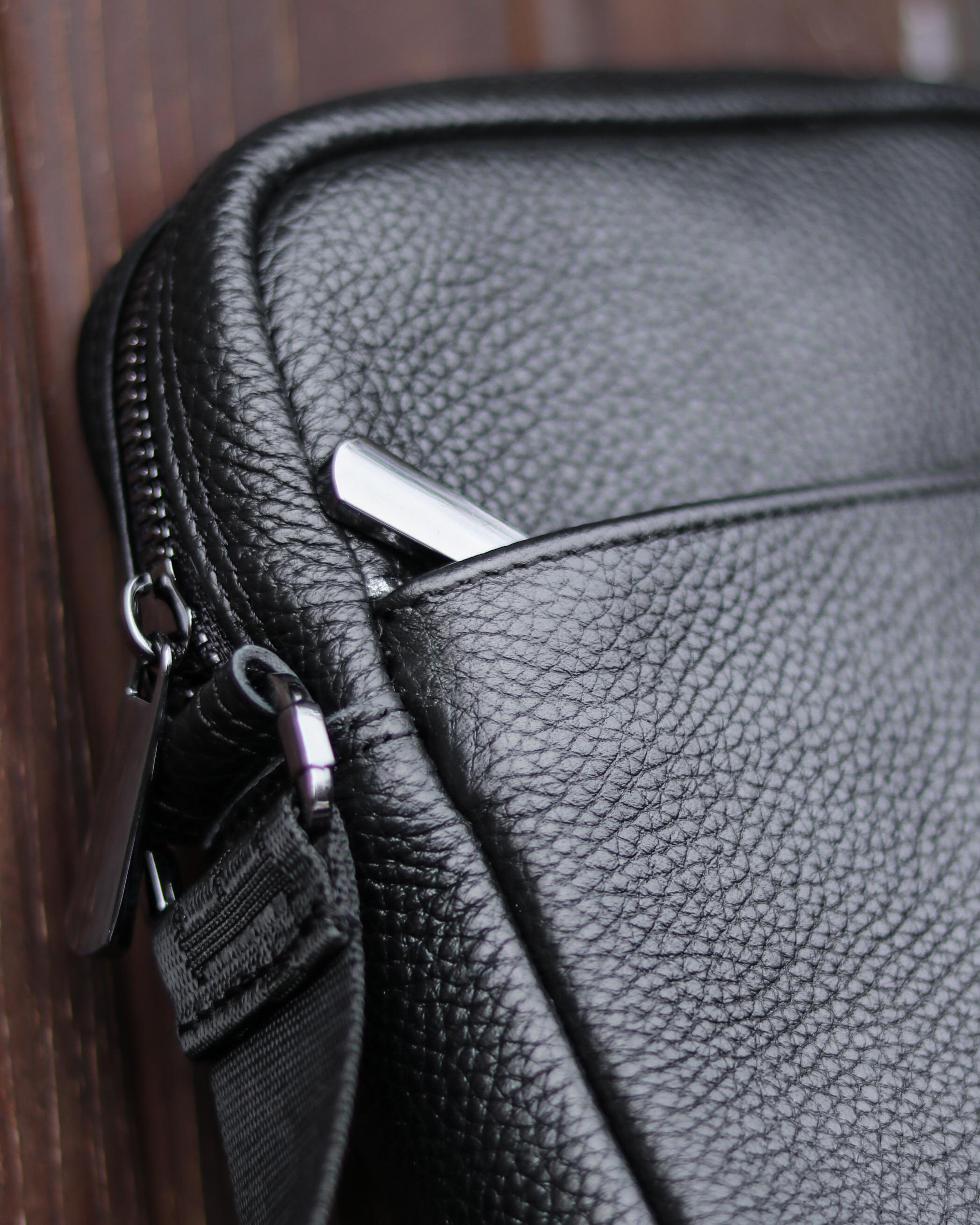 Сумка кожанная F 006 Черный - фото 4 Сумка кожанная F 006 Черный - фото 4
