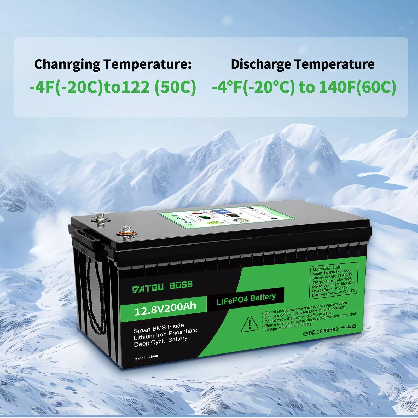 Аккумулятор LiFePO4 DATOUBOSS 12V 200 Ah 2560Wh 200A BMS до 15000 циклов - фото 5 Аккумулятор LiFePO4 DATOUBOSS 12V 200 Ah 2560Wh 200A BMS до 15000 циклов - фото 5