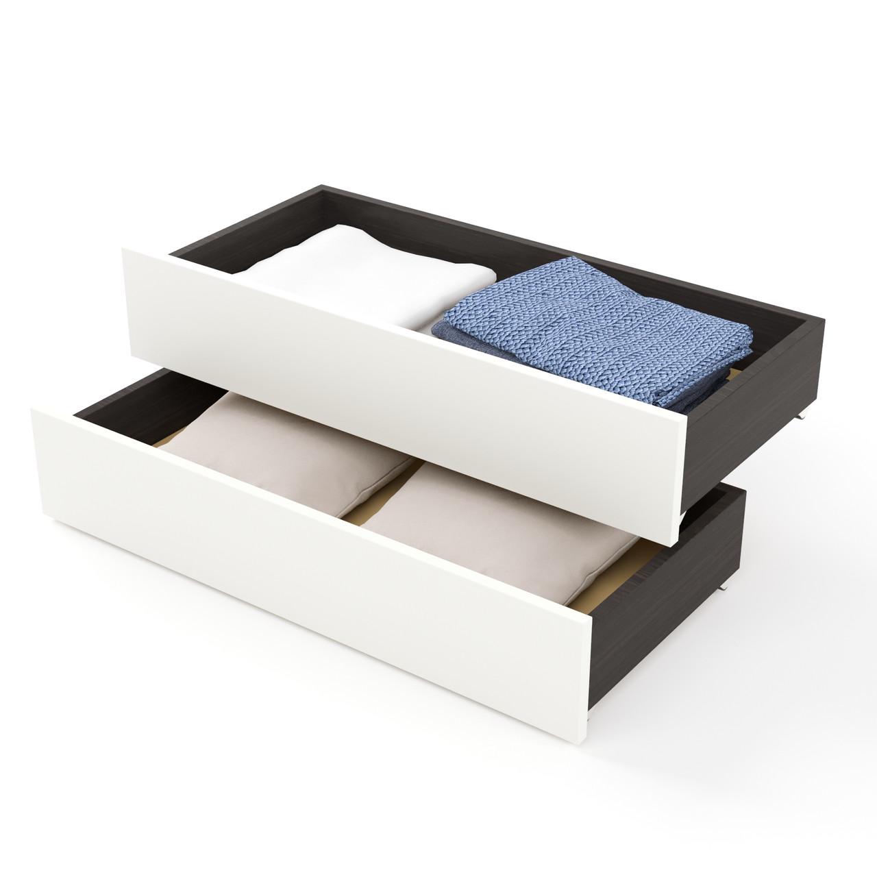 Ящики висувні Еверест для ліжка Соната-800 2 шт. Венге темний/Білий (DTM-2118)