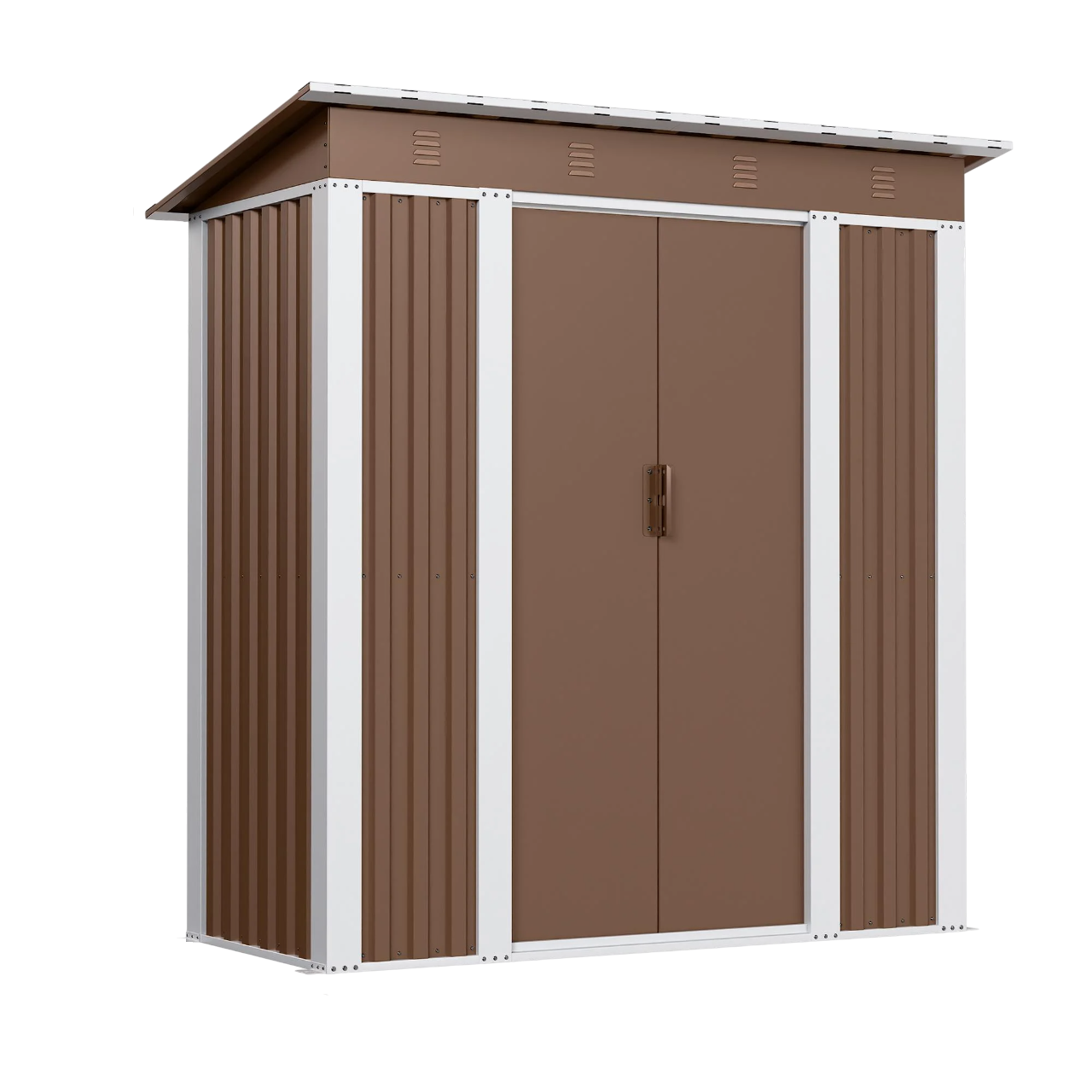 Хозблок-сарай металлический SS-01 с односкатной крышей 1850х1800х900 мм Коричневый