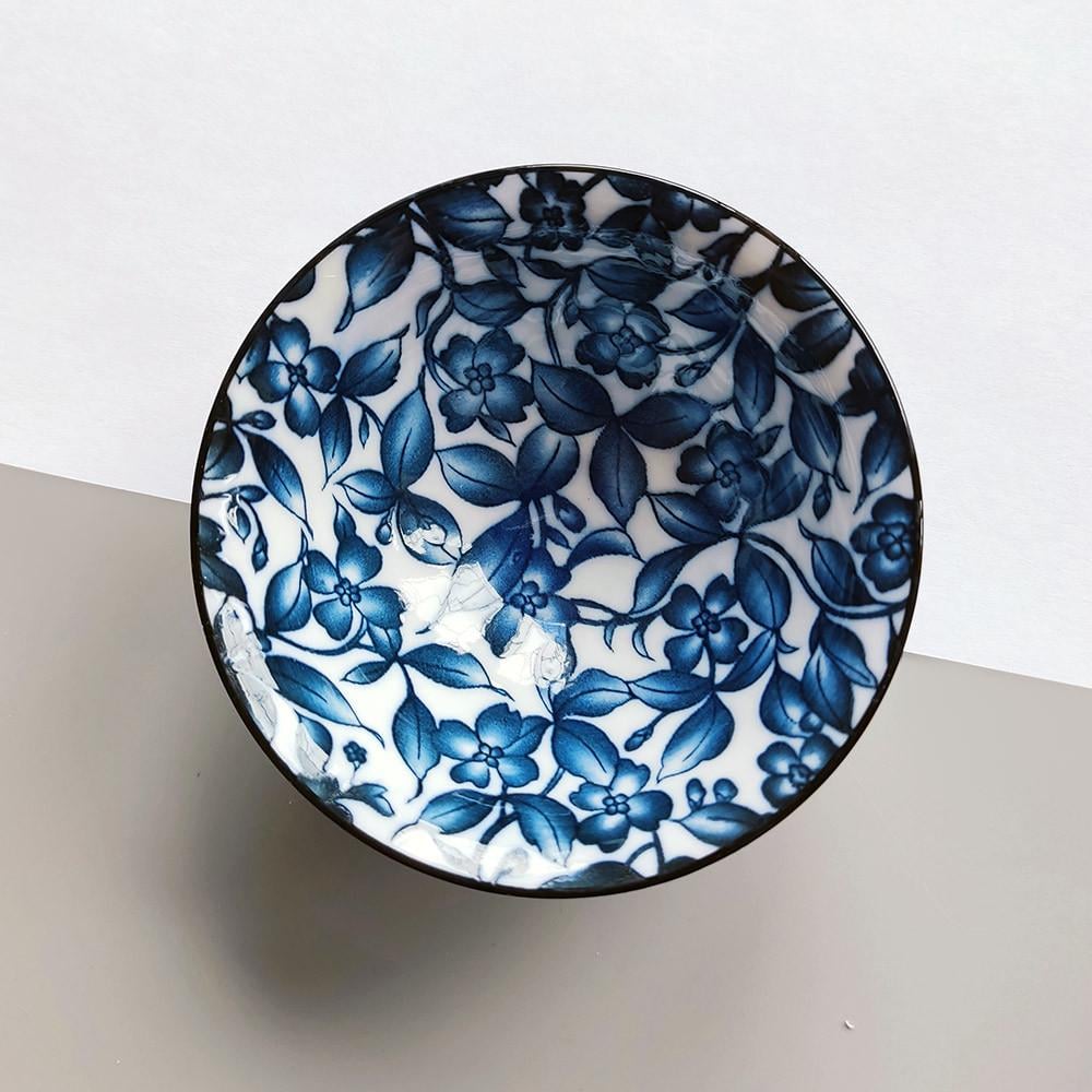 Пиала для чая Цветы фарфоровая 90 мл