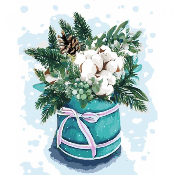 Картина по номерам Идейка Цветы Букеты Краски зимы 2 40х50 см в термопакете (КНО3029-mt)