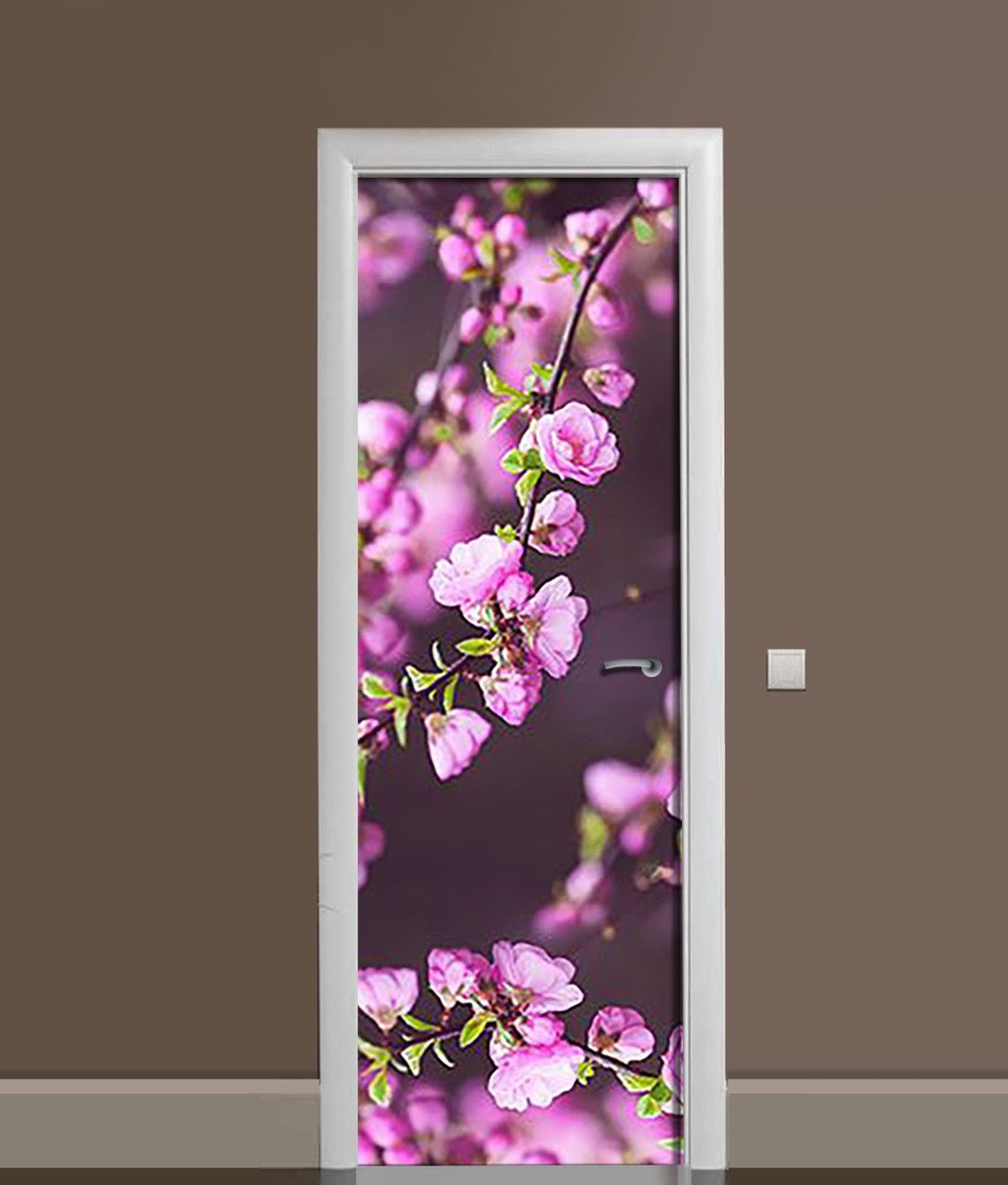 Наклейка 3D на двери Zatarga Цветущие ветки виниловая 650х2000 мм (1283915578)