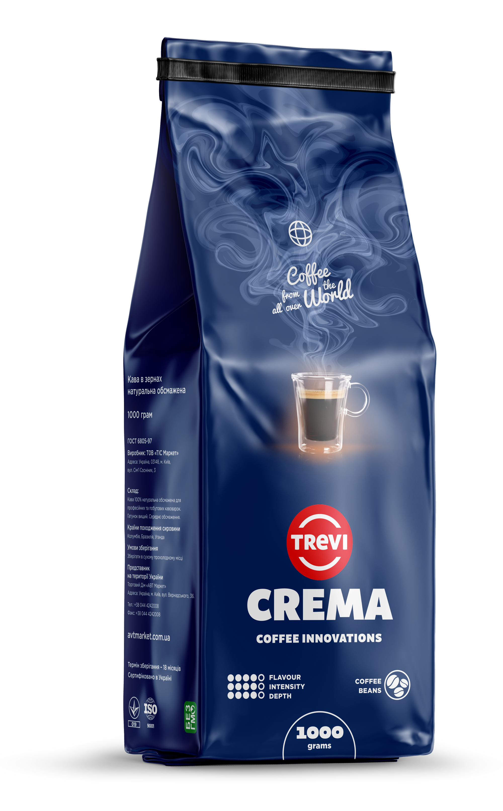 Кава у зернах Trevi Crema 1 кг 10 шт. (762202)