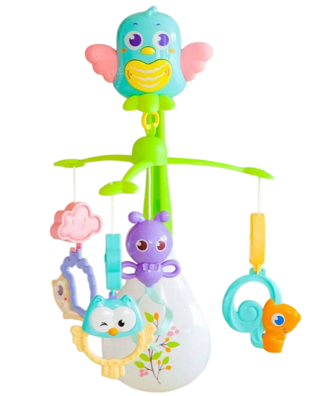 Мобиль-карусель музыкальный 03107 с прорезывателем Совеня (2223488904)