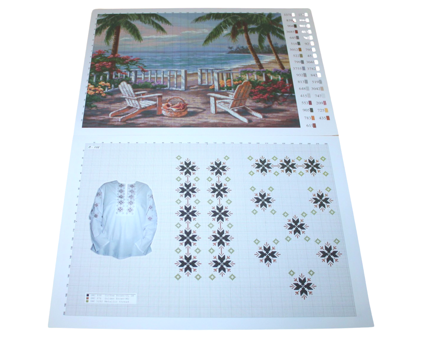 Схема для вышивания бумажные двухсторонние А3/А4/А5 А3-057 (26566959)