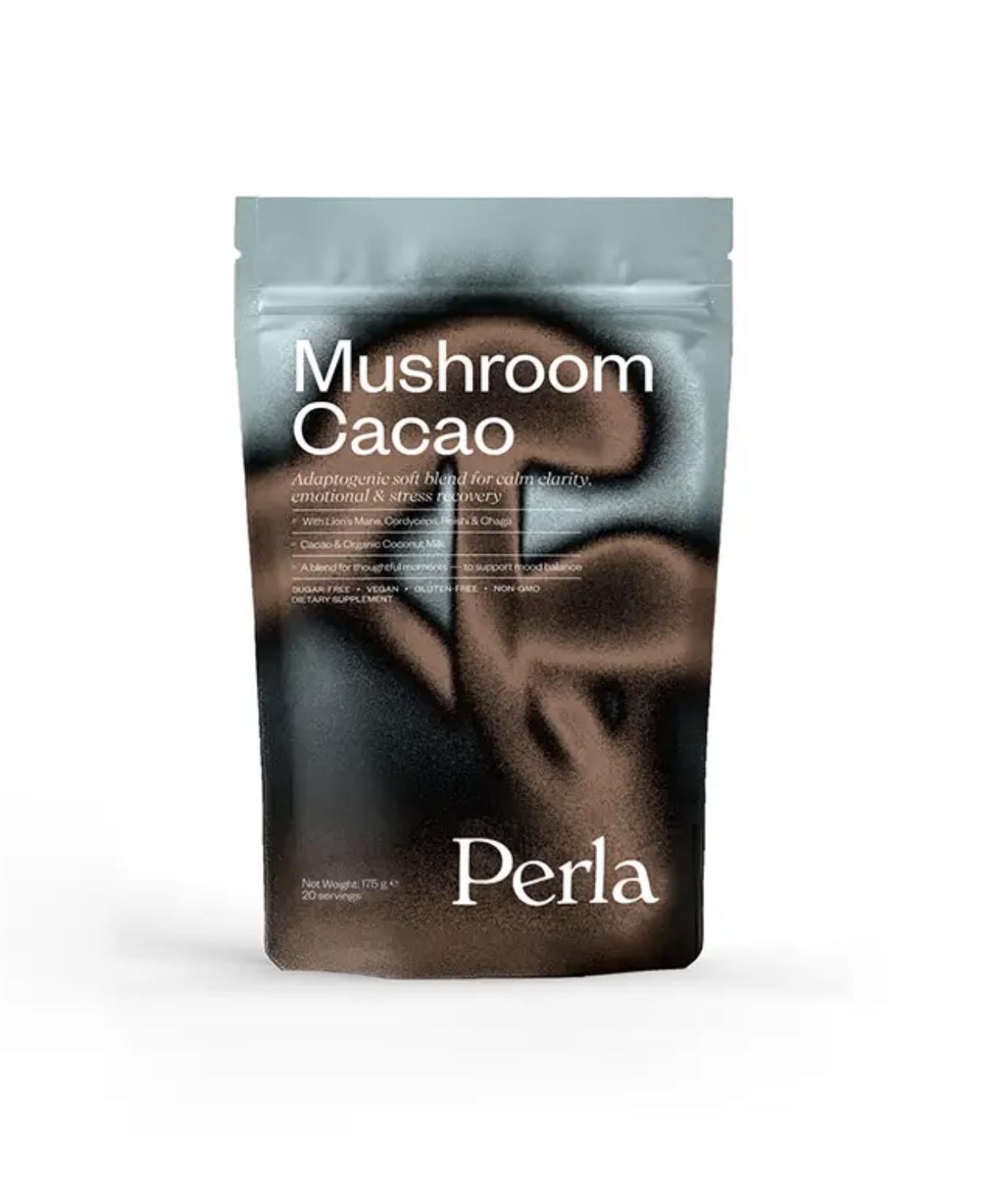 Напиток Perla Helsa Mushroom Cacao с какао и грибами-адаптогенами для фокуса/покоя и энергии 175 г (29711106)