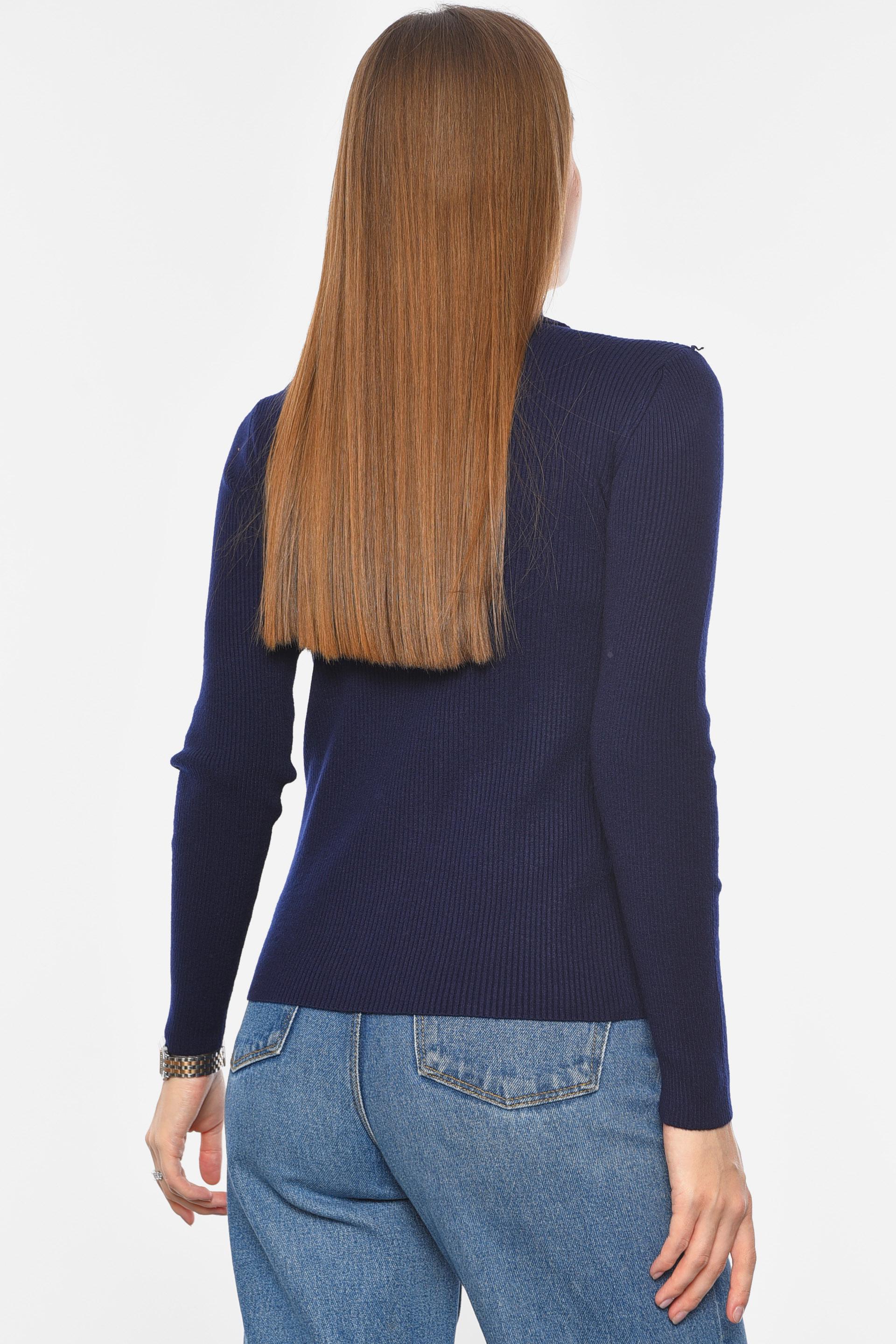 Гольф женский однотонный S-M Темно-синий (191259) - фото 3