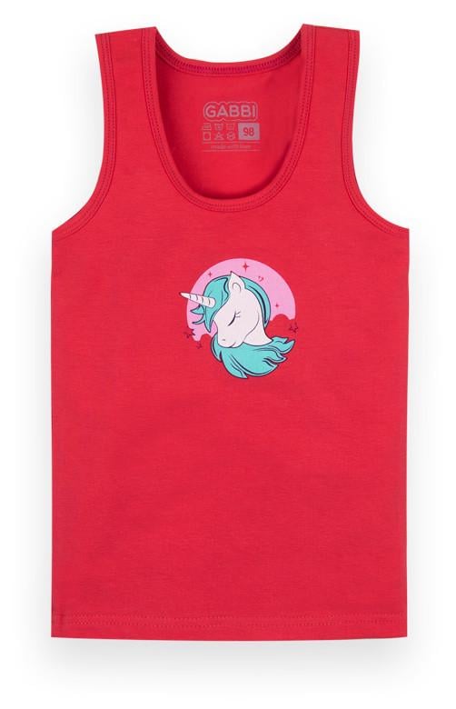 Майка детская для девочки на широких бретелях Gabbi MKD-21-5 110 см Малиновый (13106)