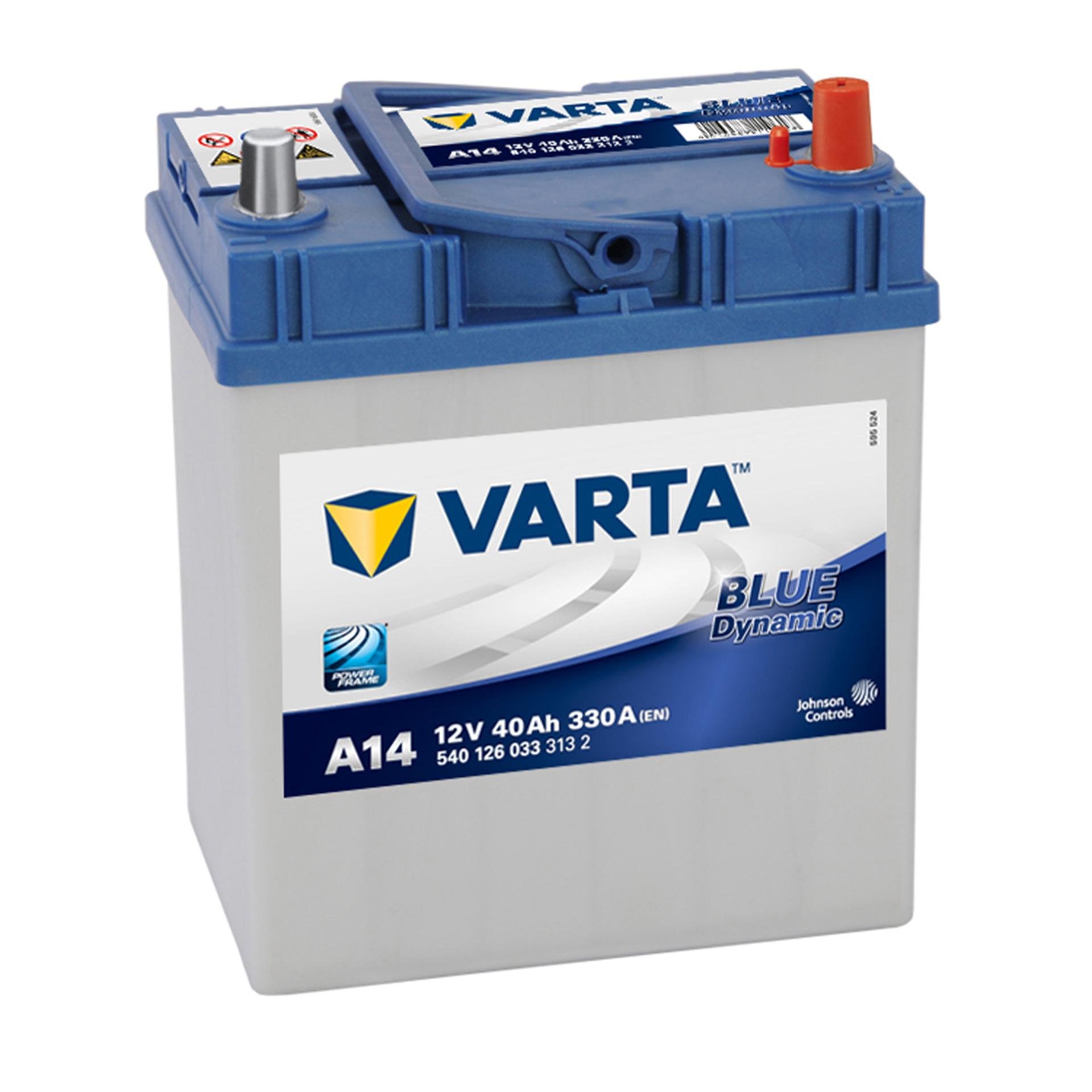 Акумулятор Varta Blue Dynamic Japan 40 Ah/12V 0 плюс праворуч