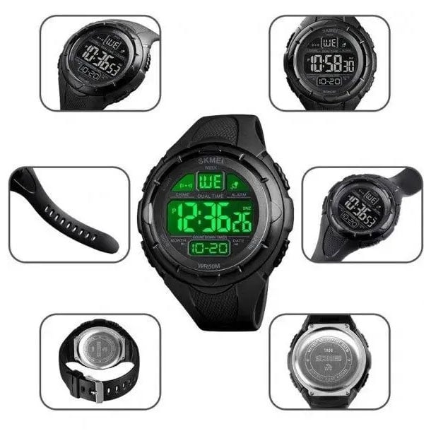 Часы наручные мужские Skmei 1656BK Black (tf4678) - фото 6 Часы наручные мужские Skmei 1656BK Black (tf4678) - фото 6