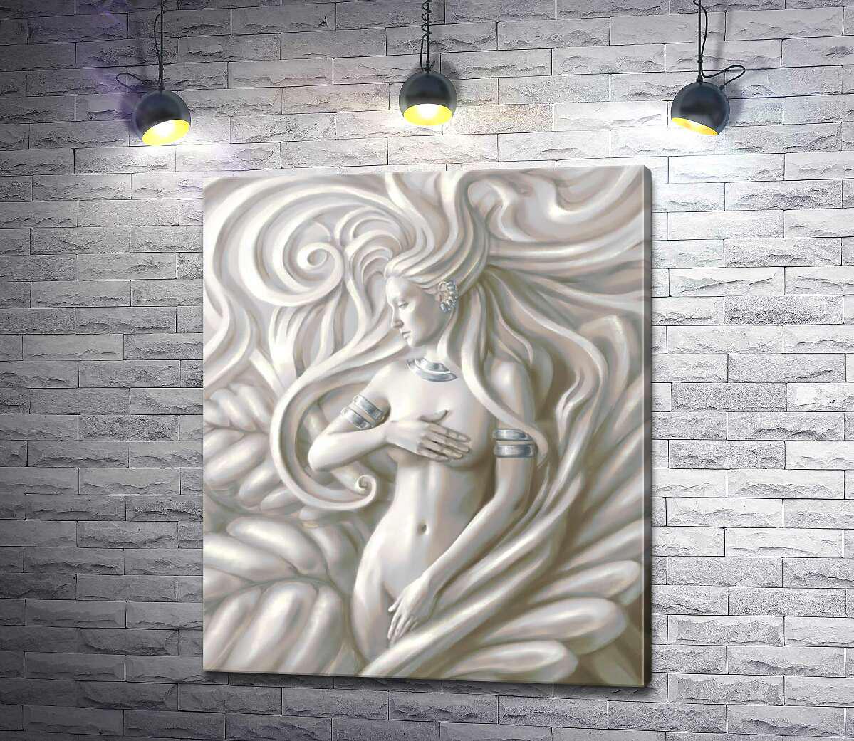 Картина ArtPoster Соблазнительное тело длинноволосой девушки 108x130 см Модуль №1 (002958)