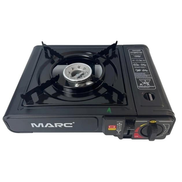 Плита газова одноконфоркова Marc EM BDZ-155-A з п'єзопідпалом та кейсом 2,3 кВт Чорний (32559928)