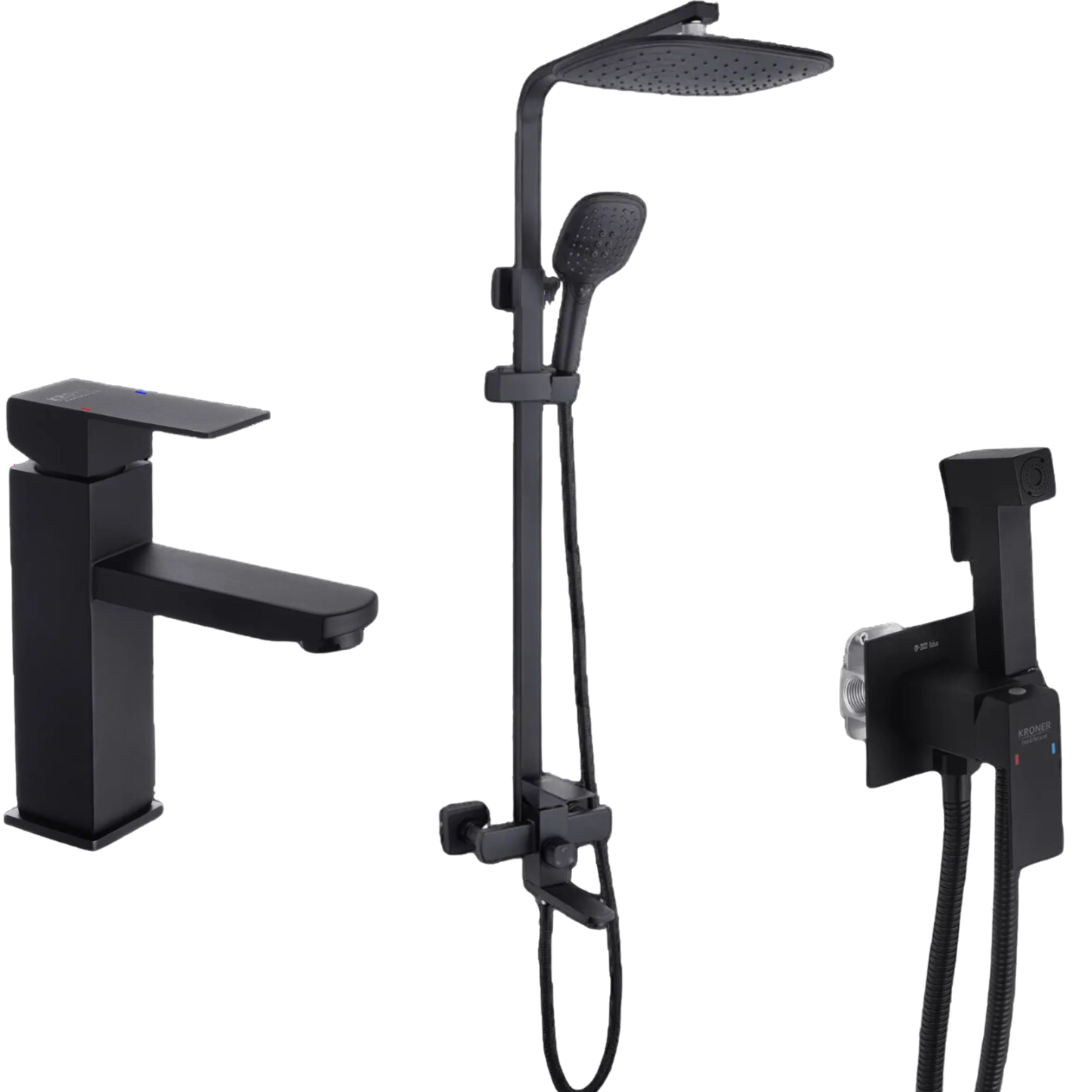 Комплект для ванной комнаты Kroner KRP Edelstahl Kubus SCH063 3в1 (27861)