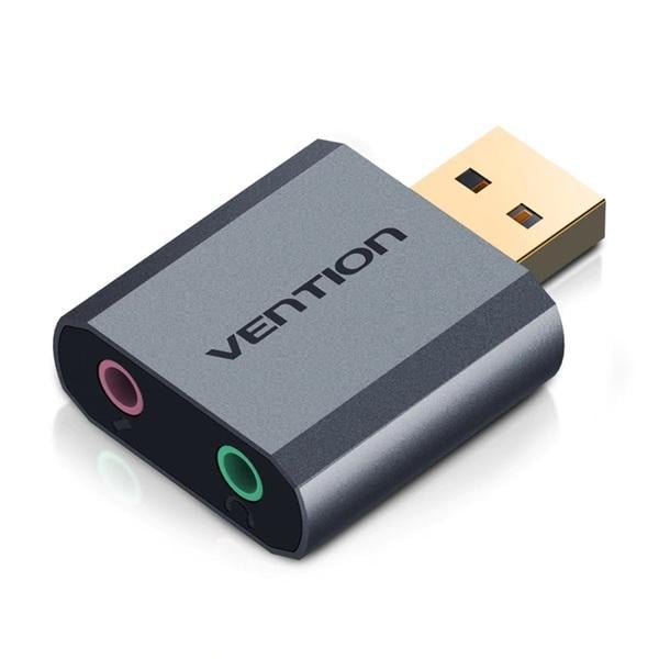 Звуковая карта Vention USB Sound Card 7.1 Channel Gray (VAB-S18-H)