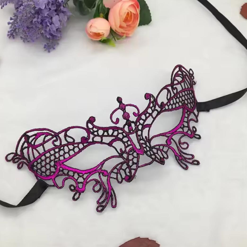 Маска на лицо ажурная One size Розовый (1108/4)