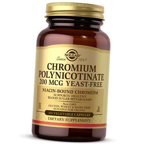 Пиколинат хрома Chromium Polynicotinate 200 без дрожжей 100 вег. капс. (36313112)