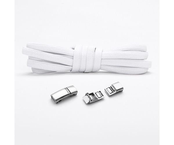 Шнурки еластичні з магнітними защіпками без зав'язок 1 м Білий Шнурки еластичні з магнітними защіпками без зав'язок 1 м Білий