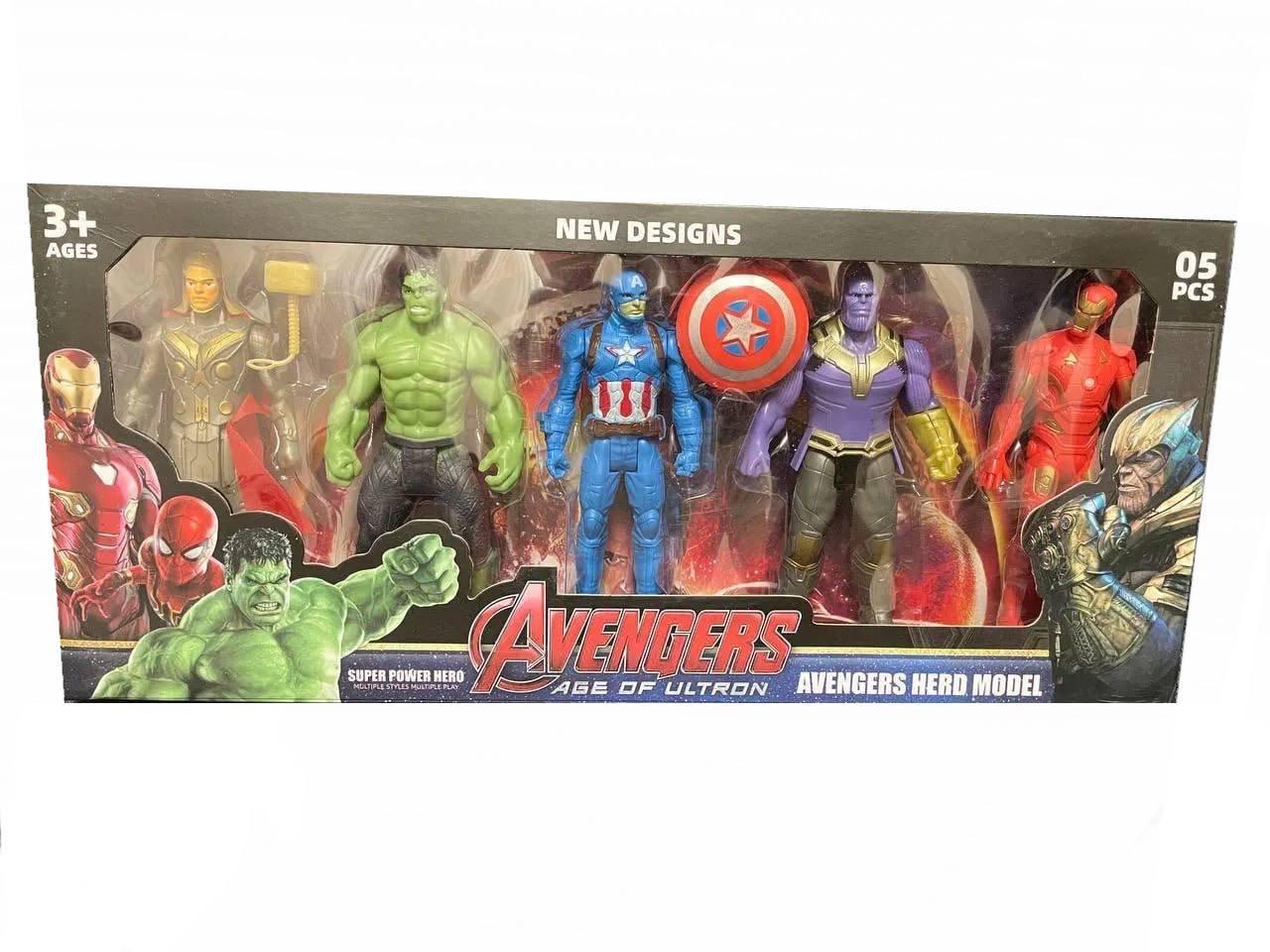 Набор фигурок Marvel Тор/Халк/Капитан Америка/Танос/Железный человек 12 см