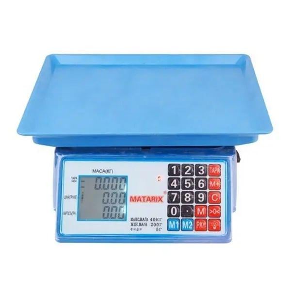 Торговые весы до 50 кг 220 Вт MATARIX MX-412 M 240Х345 мм с суммированием стоимости и аккумулятором (opt-15011) Торговые весы до 50 кг 220 Вт MATARIX MX-412 M 240Х345 мм с суммированием стоимости и аккумулятором (opt-15011)