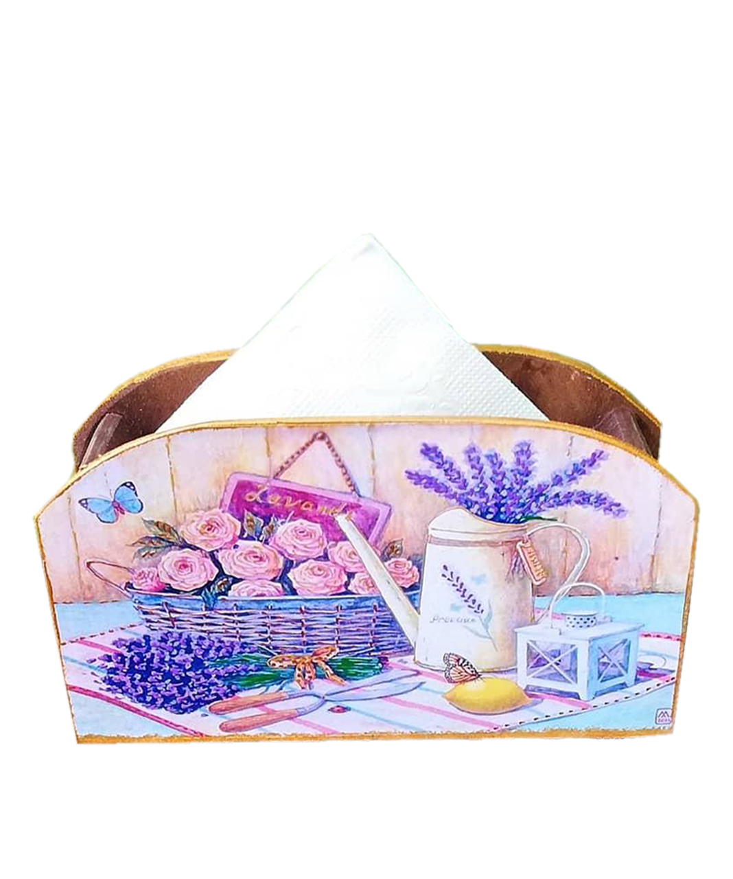 Салфетница Okl Gifts Лаванда ручная роспись