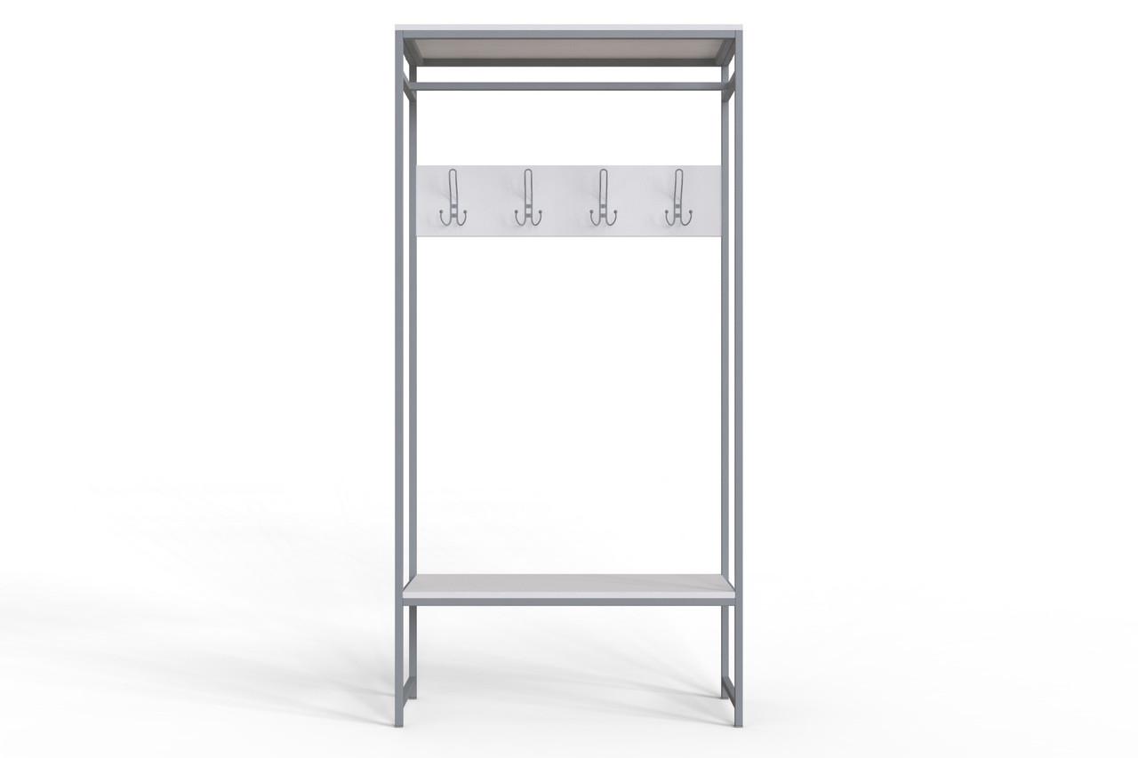 Вешалка модульная напольная Ferrum-decor Трелис 14 ДСП 16 мм 180x90x38 см Серый/Белый (FRD-104355)