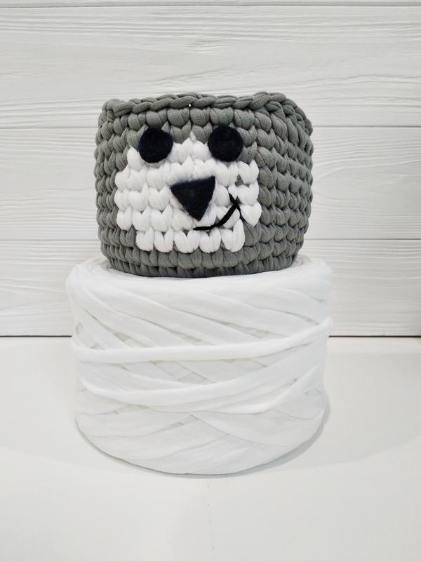 В'язаний кошик для дрібниць ручної роботи 16х9 см (23582-Нов)