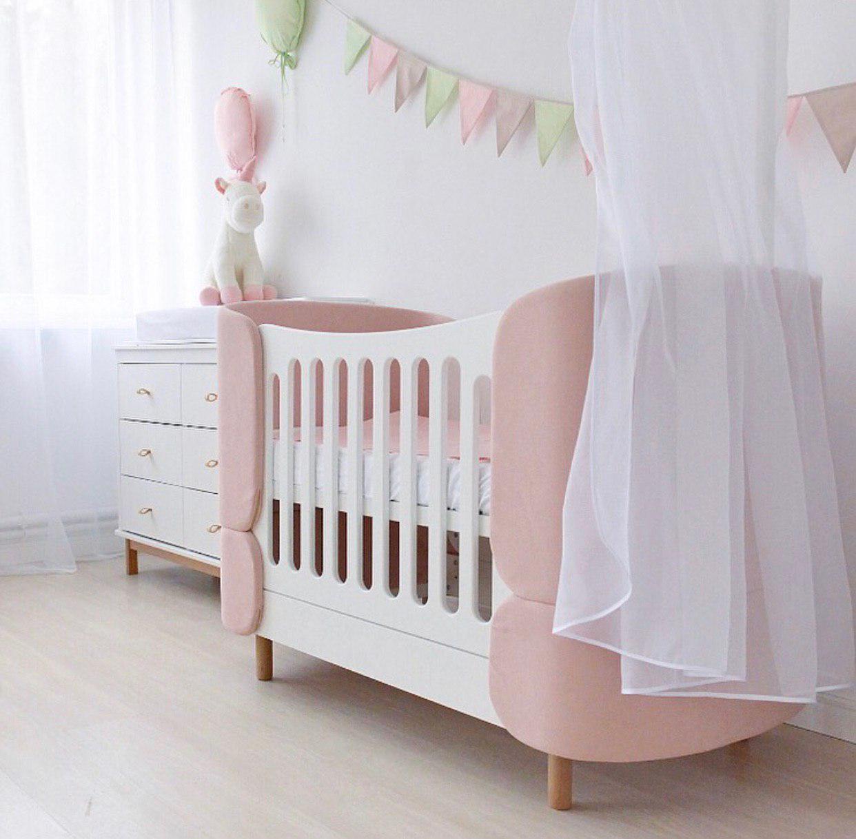 Кроватка-трансформер soft 0-7 лет Розовый (Lamon1010) - фото 2