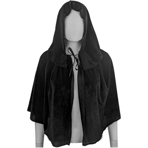 Плащ бархат короткий 15-722BLK-S One Size Черный