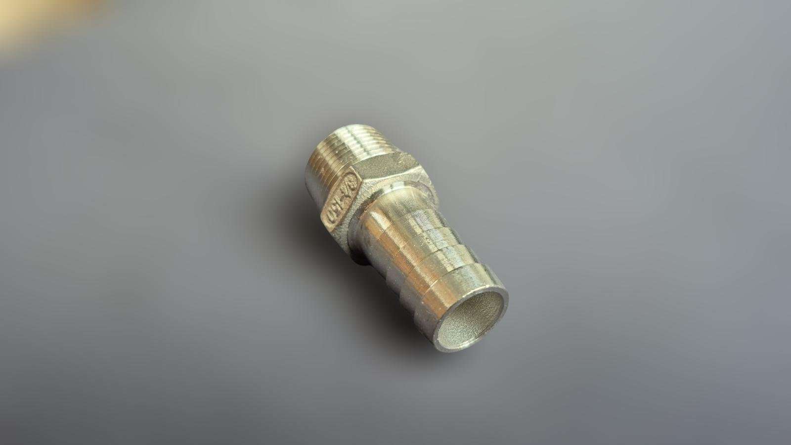 Штуцер шланговий різьбовий DN20 AISI304 BSPP ялинка н/ж сталь ЗР 20 мм 3/4" (29203028) - фото 5